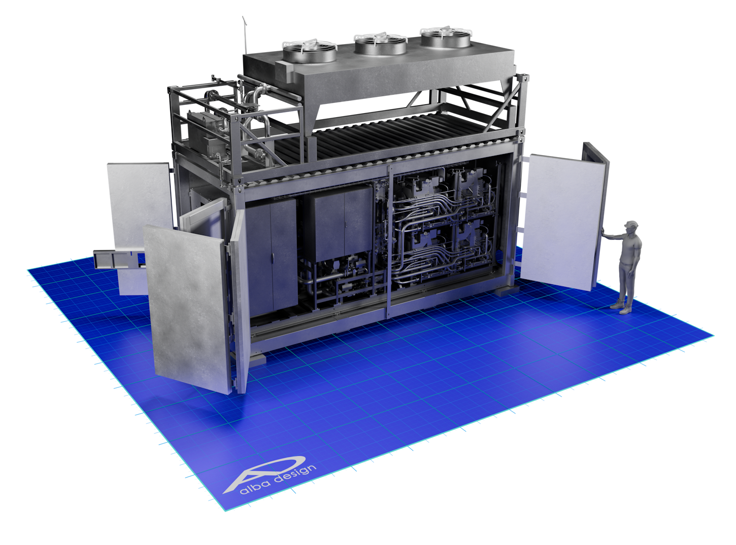 H2-Speicherung 3D Rendering