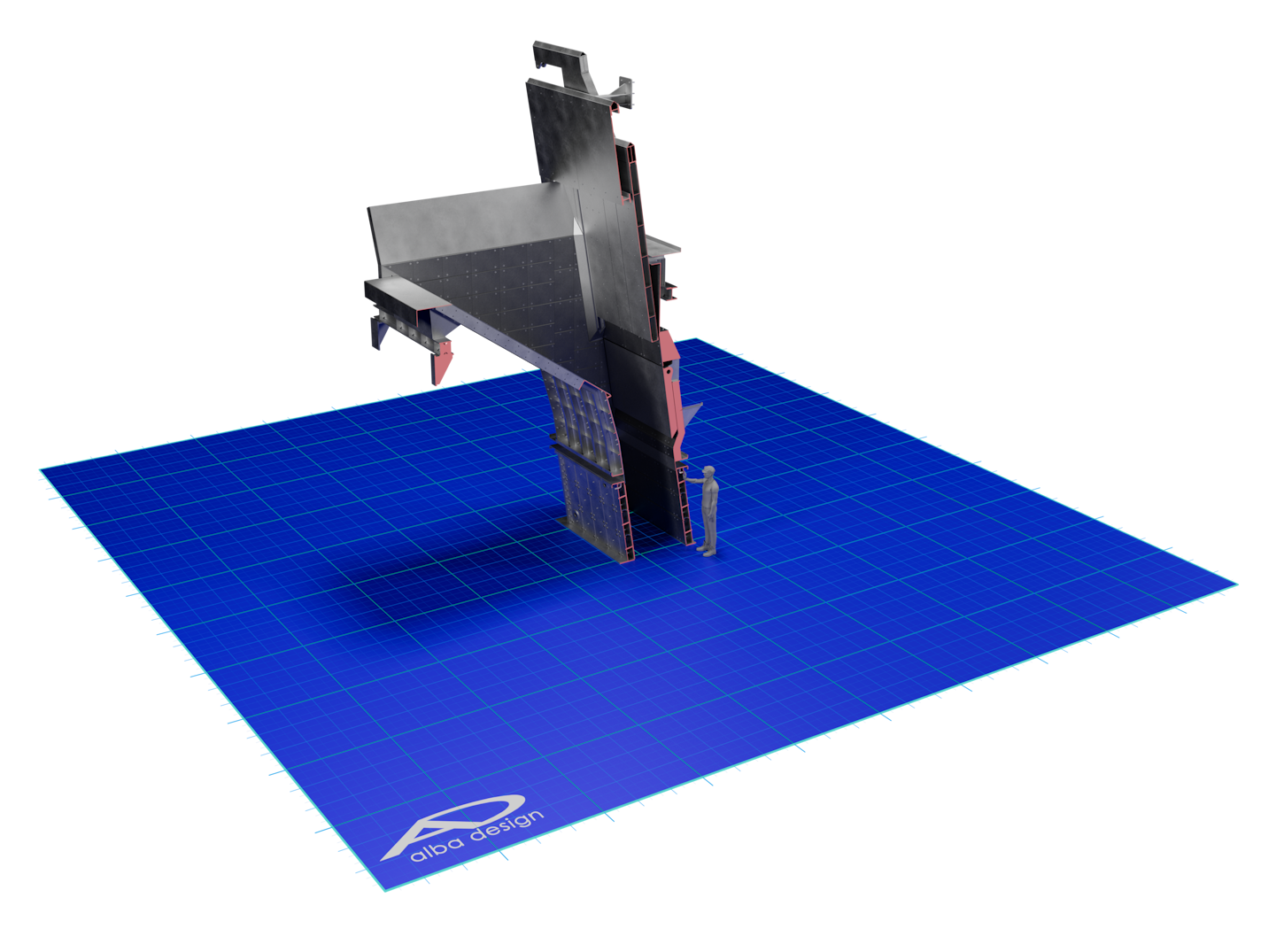 Müllschacht 3D Rendering